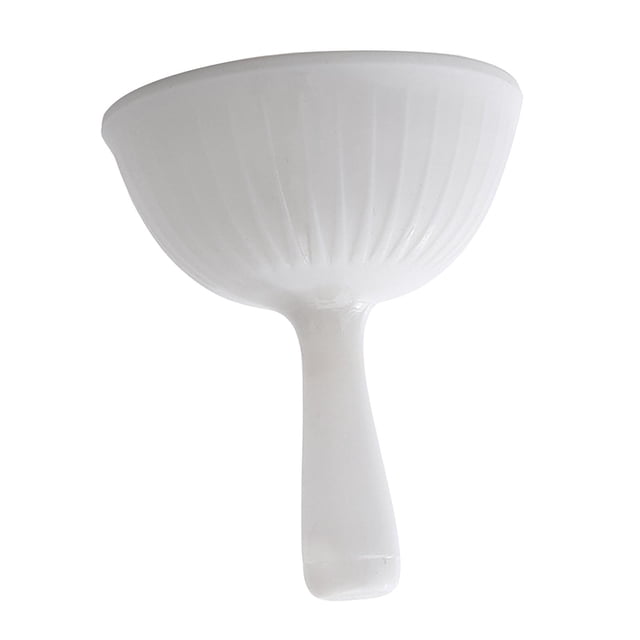 Embudo de cocina genérico de silicona de grado alimenticio, accesorios plegables para utensilios de cocina. blanco