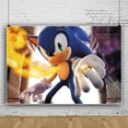 thumbnail image 3 of Fondo fotográfico de Sonic The Hedgehog para fotografía, suministros para fiestas de cumpleaños, baby shower, pancarta decorativa personalizada, 3 of 5
