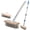 With 2PCS 8-inch brush head, variant on Stainless Steel Wire Scrub Brush with 63" Long Handle, 2 count 12" Brush Heads, Heavy Duty Large Wire Brush, Stiff Metal Bristle Floor , Patio Floor Cleaning, Wire Broom for Concrete, Deck, Moss