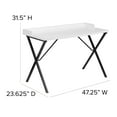thumbnail image 5 of Flash Furniture White Computer Desk, 5 of 6