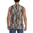 thumbnail image 4 of Xecao Wooden Texture Print Men's Tank Top: Sleek Sleeveless Tee for Casual Sports and Beach Occasions-Small, 4 of 7