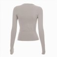 thumbnail image 5 of Towmus Womens Long Sleeve Shirts Crop Tops Crew Neck Going Out Basics Tees Trendy Winter Clothes, 5 of 5