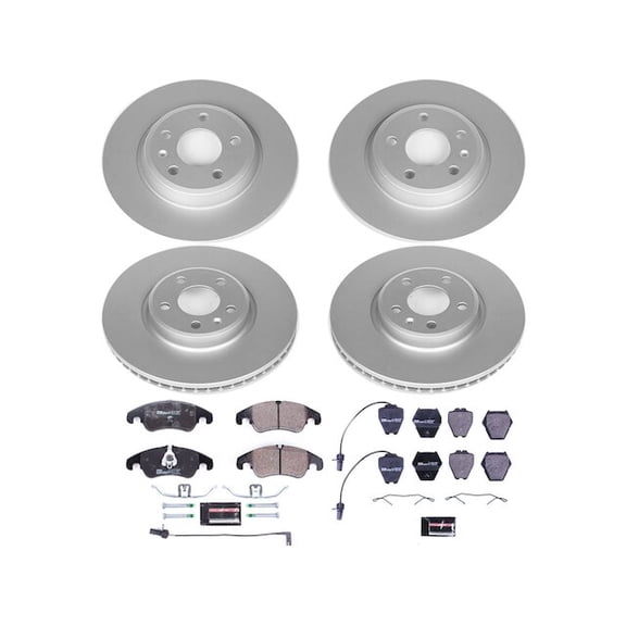 Front and Rear Brake Pad and Rotor Kit - Compatible with 2012 - 2014 Audi A5 2013