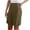 Army Green, variant on fatyb Womens Casual Shorts Elastic High Waist Straight Leg Shorts Knee Length Loose Summer Beach Shorts