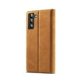 thumbnail image 4 of LC.IMEEKE Leather For Samsung Galaxy S22+ 5G Case, Flip Wallet Leather Case with Card Holder Magnetic Closure Shockproof Kickstand Protective Phone Cases Cover For Samsung Galaxy S22+ 5G,Brown, 4 of 10