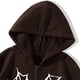 thumbnail image 5 of Puntoco Sudadera con capucha térmica con estampado de corazón para mujer, estilo gótico, con mangas y cremallera, abrigo recortado con cremallera para mujer Puntoco Puntoco-1, 5 of 6