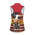 thumbnail image 2 of Whosucclay Patriotic Cow with Sunflowers Workout Tank Tops for Ladies Breathable Moisture Wicking Relaxed Workout Shirts XS - 2XL, 2 of 7