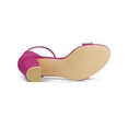 thumbnail image 6 of BLISSFUL STEP Women's Shoes Ankle Strap Block Heel Buckle Open Toe Sandals Hot Pink 6, 6 of 8
