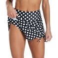 thumbnail image 4 of Women Swim Skirt Drawstrings Sides Swim Shorts Bathing Suit Skirted Swimsuit Bottom, 4 of 7