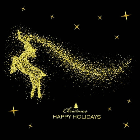 Merry Christmas Wallpaper 2019 2019 Merry Christmas Gold Household Wall Sticker Mural Decor Decal Removable ()