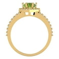 thumbnail image 4 of Clara Pucci 14K Yellow Gold 1.49ct Peridot Halo Ring for Women, 4 of 8