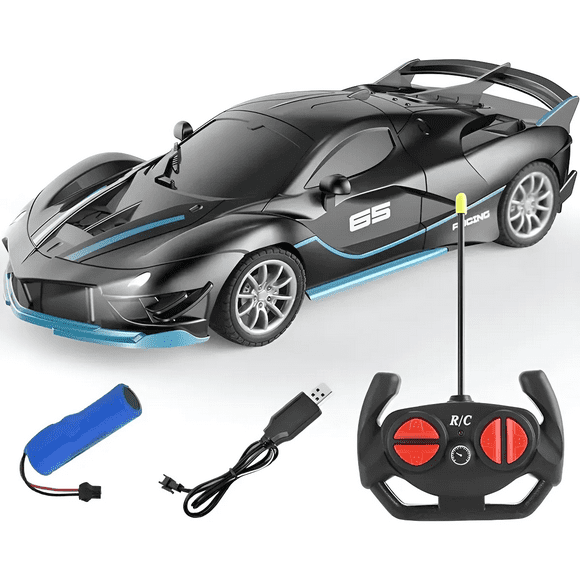 Carro Control Remoto Recargable Para Niños Coche Juguete1:18 Xtellar negro