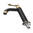 thumbnail image 2 of HIBIBUD 304 Stainless Steel Single Handle Faucet Bathroom Sink Faucets Black & Gold Single Cold Water Washbasin Tap Basin Faucets, 2 of 8