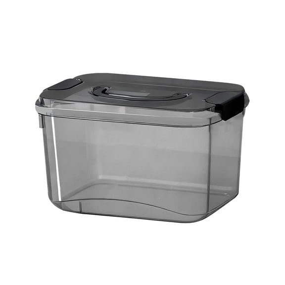 Cosmug Plastic Storage Box with Lid and Handle Stackable Organizing Container Transparent Storage Bin for Home Office Bedroom Bathroom Kitchen Closet Pantry Organization 1 Transparent Storage Box
