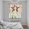 thumbnail image 5 of Texas Star Western Kitchen Curtains Small Short 39 Inch Length, Stars Country Retro Grommet Top Bedroom Living Room Curtains, Light Filtering Cafe Curtain Drapes 2 Panels Set 55''x39'', 5 of 9