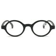 thumbnail image 3 of Black Classic Oval Round Reading Glasses For Women and Men, Spring Hinge Readers +1.50, 3 of 5