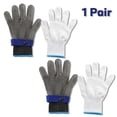 thumbnail image 3 of 1 Pair Stainless Steel Mesh Gloves with Glove Clip, Level 9 Cut Resistance - Ideal for Cooking, Meat Cutting, Fishing, Gardening, 3 of 6
