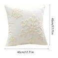 thumbnail image 4 of Twfbrm Christmas Pillow Covers 18x18In Cotton Xmas Blessing Throw Pillows Cover for Bed Sofa Cushion Car Snowflake Embroideried Pillowcases for Couch Bedroom Christmas Decorations - White, 4 of 6