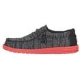 thumbnail image 1 of Mocasines Slip-On Wally Stretch para Hombre HEYDUDE Negro Rojo Talla 12, 1 of 5
