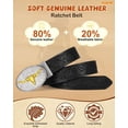 thumbnail image 5 of WHIPPY Kids Western Cowboy Belt for Boys Girls Cowgirl Ratchet Leather Belts with Automatic Buckle, 5 of 6