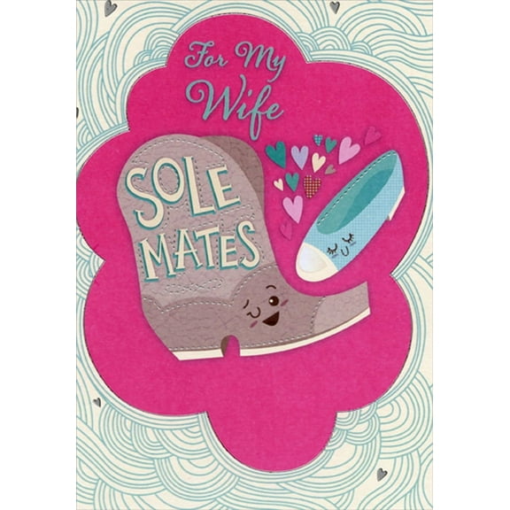 Designer Greetings Sole Mates Wedding Anniversary Congratulations Card for My Wife