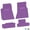 Purple, variant on Flextread Floor Mats for 08-10 Dodge Challenger RWD - Mopar Licensed Factory Fit - Black w/ Dodge w/ Stripes Insert - Custom Vintage - 100% Made in USA