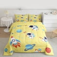 thumbnail image 2 of Castle Fairy Teens Kids Galaxy Rocket Planet Bedding Comforter Set 2pcs,Outer Space Twin Comforter Sets Microfiber,Kawaii Cosmos Astronaut Breathable Bedding Set,Ultra Soft Home Decor,Reversible, 2 of 8