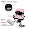 thumbnail image 4 of POLERO Pink Awareness Ribbon Print Portable Satchel Bags, Polyester Crossbody Purse with Pocket Crossbody Bags for Work Travel, 4 of 7