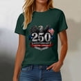 thumbnail image 6 of felwors Women's 250th Anniversary USA T-Shirt 1776-2026 Patriotic Eagle Flag Graphic Tee – Plus Size American Independence Day Top (Dark Green, XXXL), 6 of 8