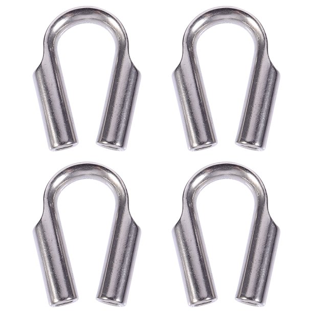 PAMINGONO 4Ud Ojales Para Cable De Acero Inoxidable Para Reducción De Desgaste Y Fijación Plateadas