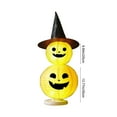 thumbnail image 3 of JoyMoreHome Halloween Pumpkin Light Decorations, Battery Operated, Stacked Smiling Pumpkin Decoration with Witch Hat, for Porch, Patio and Living Room, 3 of 6