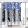 thumbnail image 4 of Winter Shower Curtain, Snow Forest Shower Curtain Nature Scenery Shower Curtain Set Waterproof Bath Tub Curtain Bathroom Decor with 12 Hooks, 72x72 inches, 4 of 6