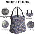 thumbnail image 3 of Pioneer Flower Floral Print Pattern Drawstring Lunch Bag Women - Drawstring Lunch Bag Insulated for Work Office - Stain-Resistant Large Lunchbags for Women with Multi-Pockets, 3 of 6