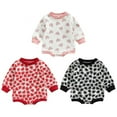 thumbnail image 6 of Toddler Baby Boy Girls Valentine's Day Jumpsuit Heart Print Long Sleeve Cute Romper Playsuit,0-12M, 6 of 6