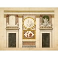 thumbnail image 2 of Conca, Tommaso 32x25 Gold Ornate Wood Framed with Double Matting Museum Art Print Titled - Unexecuted elevation for the Stanza Egizia at the Villa Borghese, ca. 1770-1793, 2 of 4