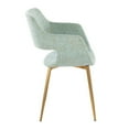 thumbnail image 5 of Margarite Chair, Upholstered Dining Chairs, Mid-Century Modern Dining Chair, Kitchen Chairs for Dining Table, Dining Chairs Set of 2 (Light Green Fabric), 5 of 6