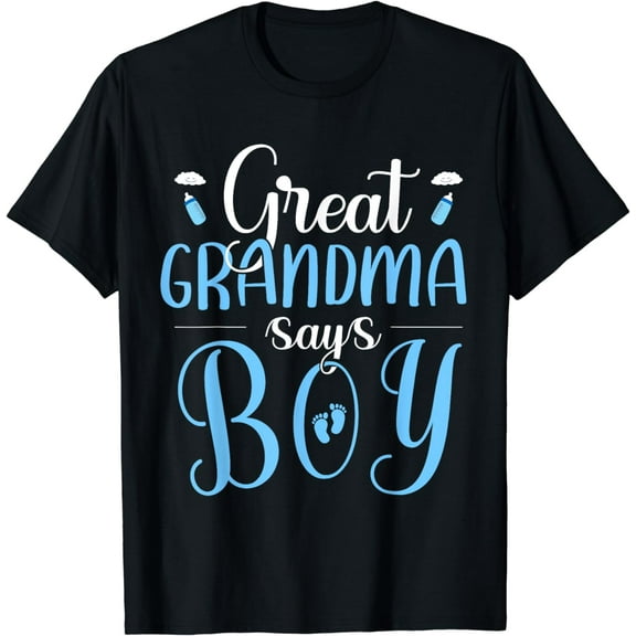 Gender Baby Reveal Great Grandma Says Boy Matching Family T-Shirt