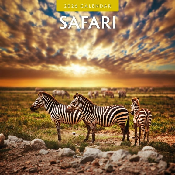 Red Robin 2026 Safari Monthly Wall Calendar | 12" x 24" Open | Premium Thick & Sturdy Paper | Hangable 12 Month Calendar | Lined Notes & To Do Area | Vivid Images | Plastic Free