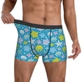 thumbnail image 3 of Men's Boxer Briefs, starfish corals pearls Soft Comfy Mens Underwear Boxer Briefs Breathable With Widen Waist, 3 of 7
