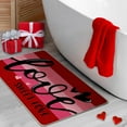 thumbnail image 6 of Valentines Day Love Sweet Love Decorative Front Door Mat, Pink Red Hearts Welcome Doormat Indoor Outdoor Non-Slip Floor Entryway Rug, Anniversary Wedding Home Kitchen Decoration 17x30 Inch, 6 of 6