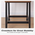 thumbnail image 7 of Gelloan Dining Chair Set of 4, Rustic Wood Chairs with Metal Steel Frame and Cushion Seat, Modern Farmhouse Chair for Kitchen, Bedroom, Living Room,Brown, 7 of 7