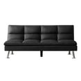 thumbnail image 5 of LUXMOD Relax Lounge Futon Sofa Bed Sleeper Black Fabric, 5 of 10