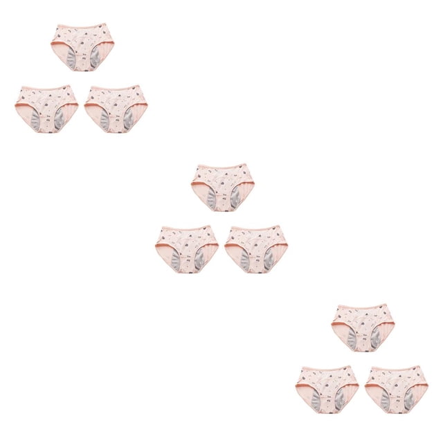 Qarigey 3 piezas de dibujos animados encantadores niños período bragas fisiológicas Menstrual ropa interior calzoncillos lencería para Type1 NO1