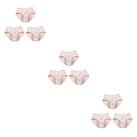 Qarigey 3 piezas de dibujos animados encantadores niños período bragas fisiológicas Menstrual ropa interior calzoncillos lencería para Type1 NO1