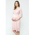 thumbnail image 2 of Floral Lace Surplice Maternity Dress, 2 of 3