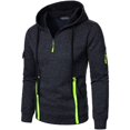 thumbnail image 6 of Brondbend Mens Sweat Suit Men Track Suits 2 Piece Set Long Sleeve Hoodie with Zipper Multiple Pockets Sweatshirt and Sweatpants Tracksuits Loose Fit Fall Winter Gym Workout Suits,Black, 6 of 7