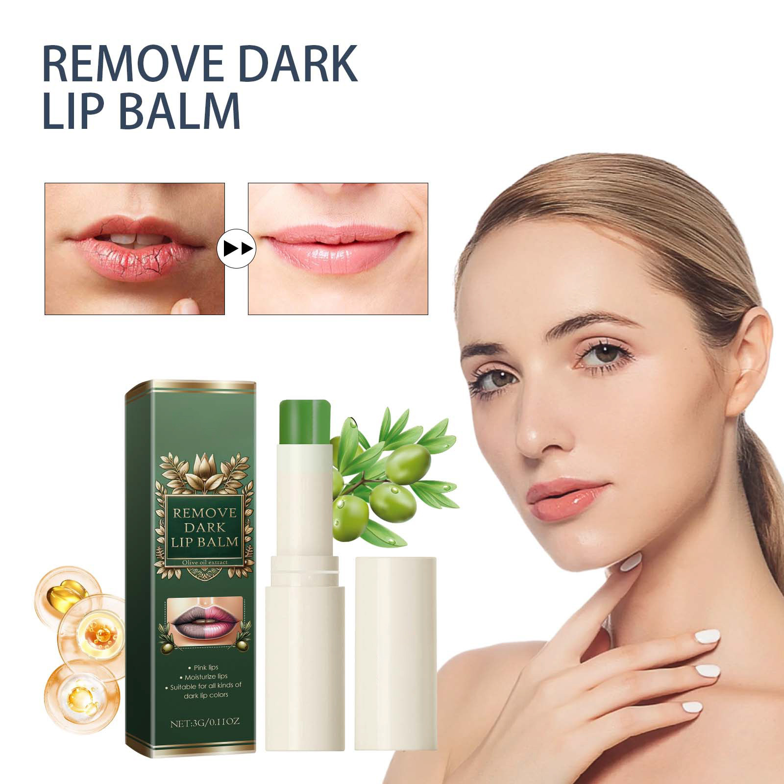 GuLuBin Vegan Lip Gloss Lips Fresh Bleaching Dark Lips Lips Bleaching ...