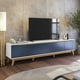 thumbnail image 1 of Mueble TV 85" Kappesberg 218cm con 3 Puertas Blanco/Azul, 1 of 10
