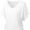 White, variant on Womens Solid V-Neck Boat Neck Dolman Top with Side Shirring Drape Tunic Short Sleeve