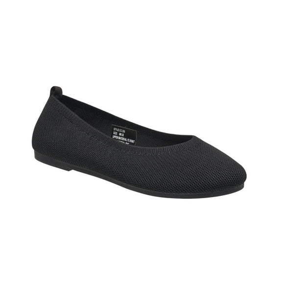 C&C California Women’s Breathable Comfort Slip-On Ballet Flats Black 10